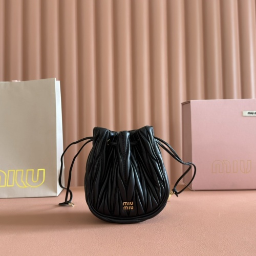 Miu Miu Matelassé Nappa Leather Mini Drawstring Handbag - Chic & Compact 7 Miu Miu Matelassé Nappa Leather Mini Drawstring Handbag - Chic & Compact