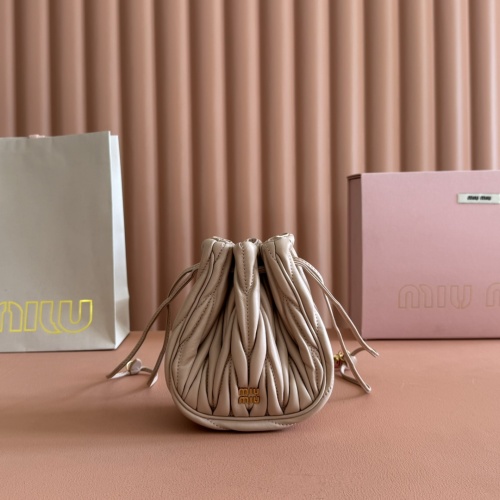 Miu Miu Matelassé Nappa Leather Mini Drawstring Handbag - Elegant & Compact 1 Miu Miu Matelassé Nappa Leather Mini Drawstring Handbag - Elegant & Compact