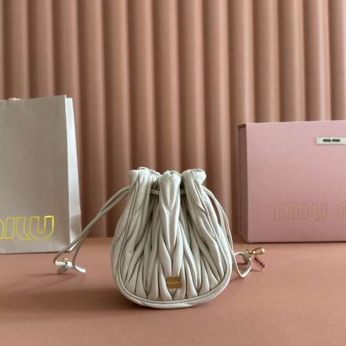 Miu Miu Matelassé Nappa Leather Mini Drawstring Handbag - Stylish & Compact 1 Miu Miu Matelassé Nappa Leather Mini Drawstring Handbag - Stylish & Compact