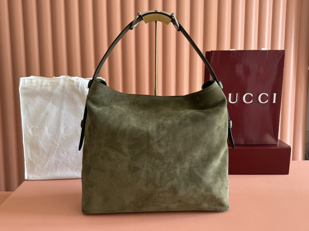 Gucci Beatrix Olive suede shoulder everyday