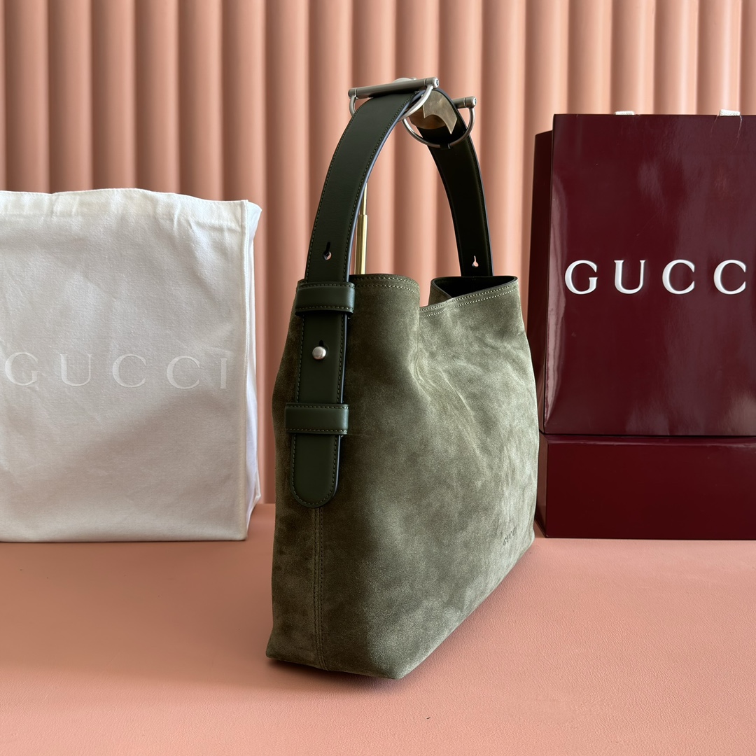 Gucci Beatrix Olive suede shoulder everyday