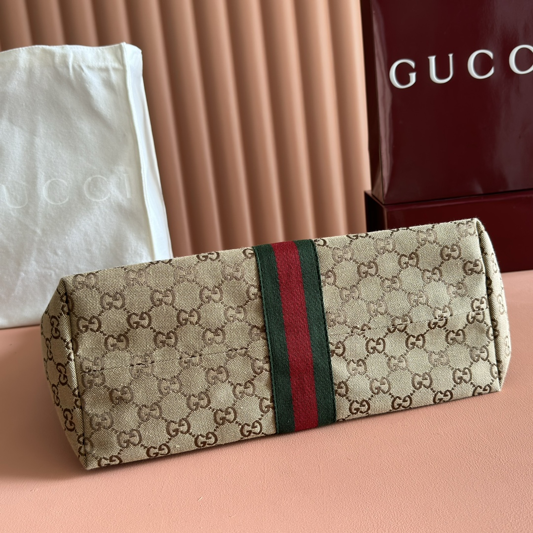 Gucci Giglio Beige GG canvas with Web stripe tote everyday