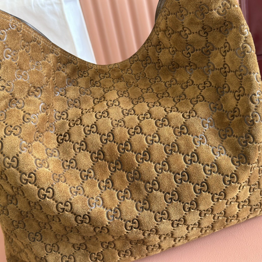 Gucci Beatrix Brown GG suede shoulder everyday