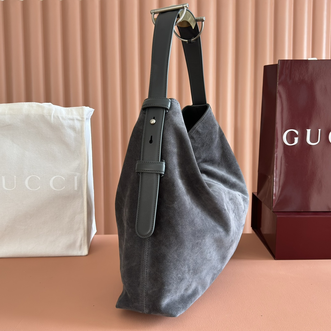 Gucci Beatrix Dark grey suede shoulder everyday