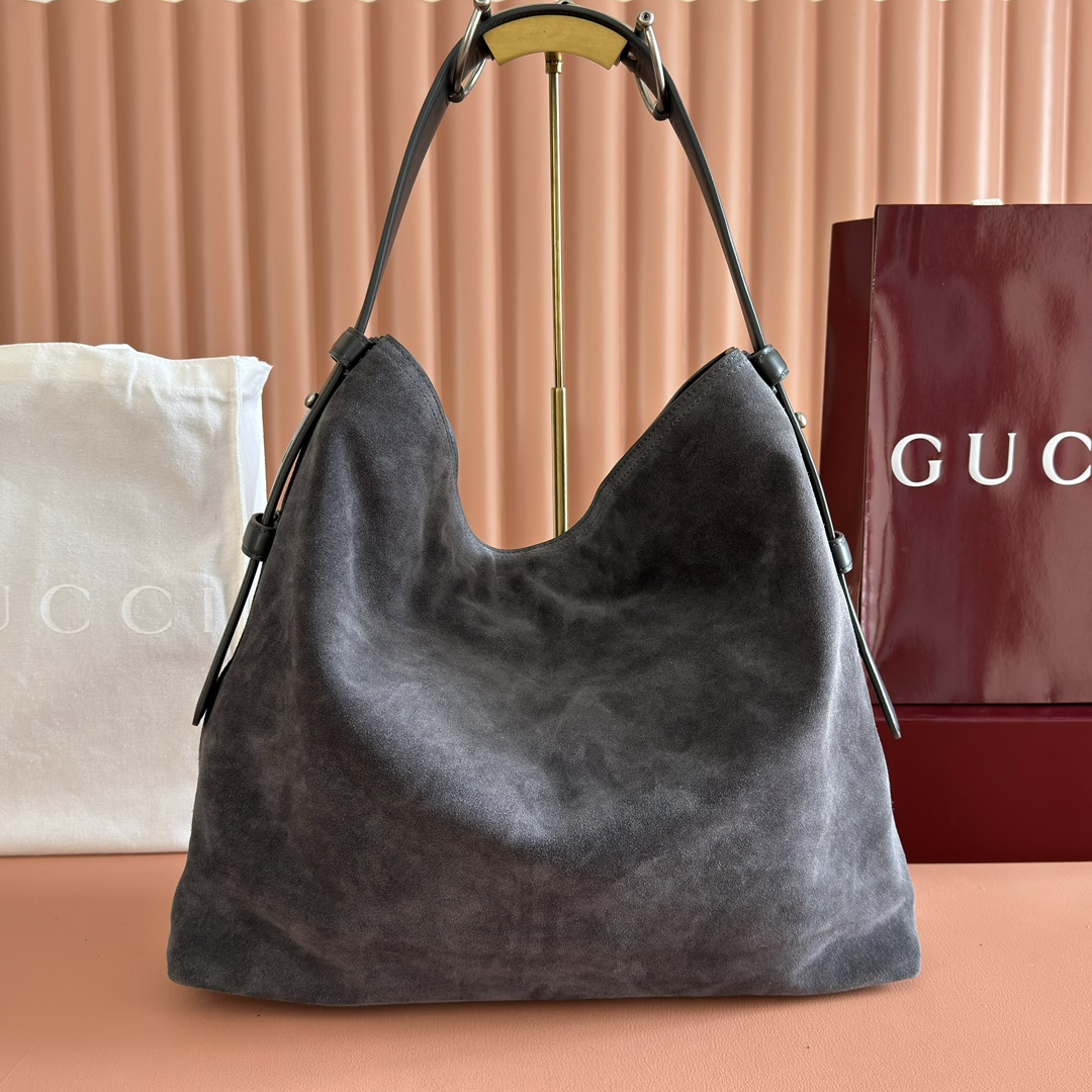 Gucci Beatrix Dark grey suede shoulder everyday