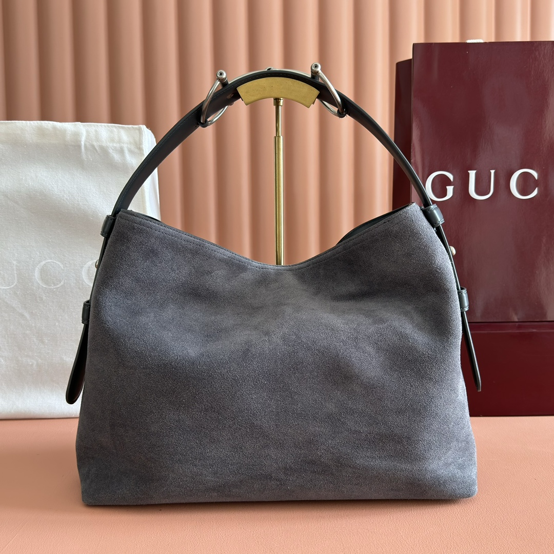 Gucci Beatrix Gray suede shoulder everyday