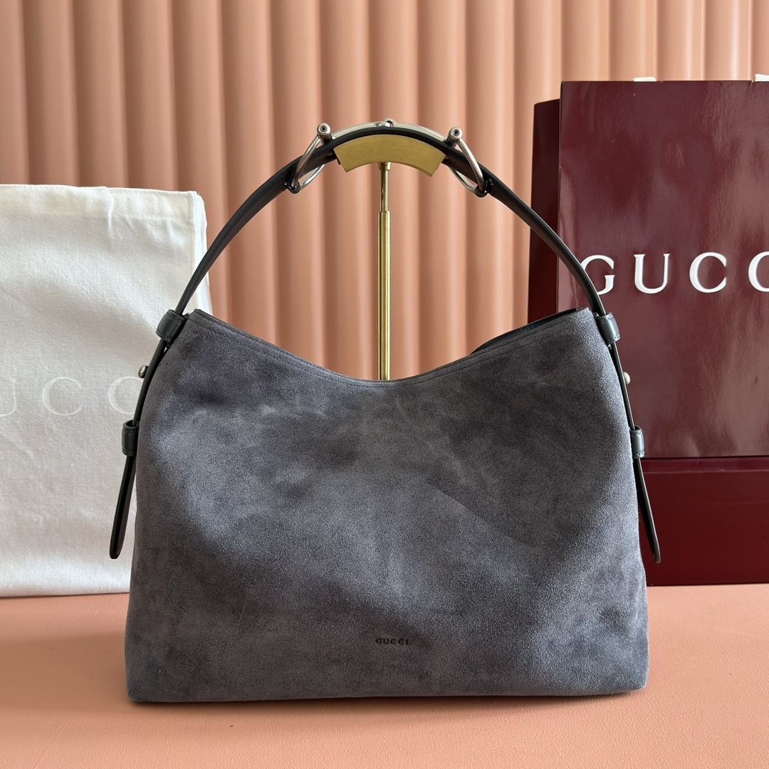 Gucci Beatrix Gray suede shoulder everyday