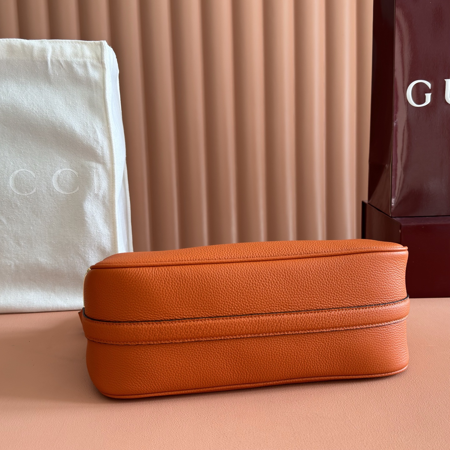 Gucci Half Horsebit Orange leather shoulder everyday