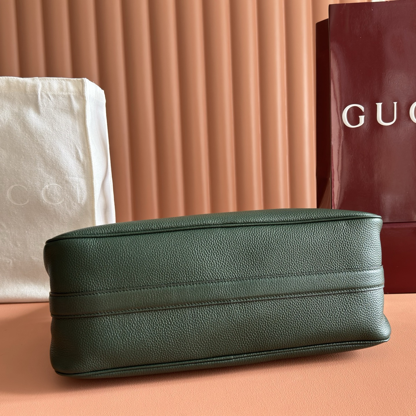 Gucci Half Horsebit Series Dark Green shoulder everyday