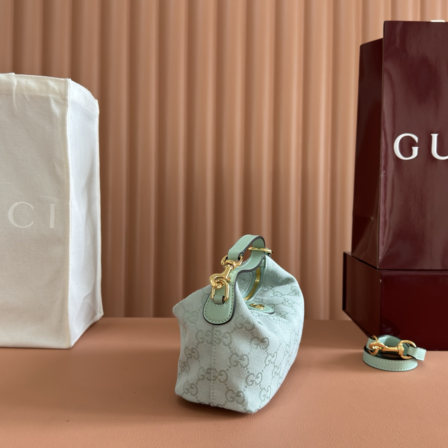 Gucci Light blue GG canvas shoulder everyday