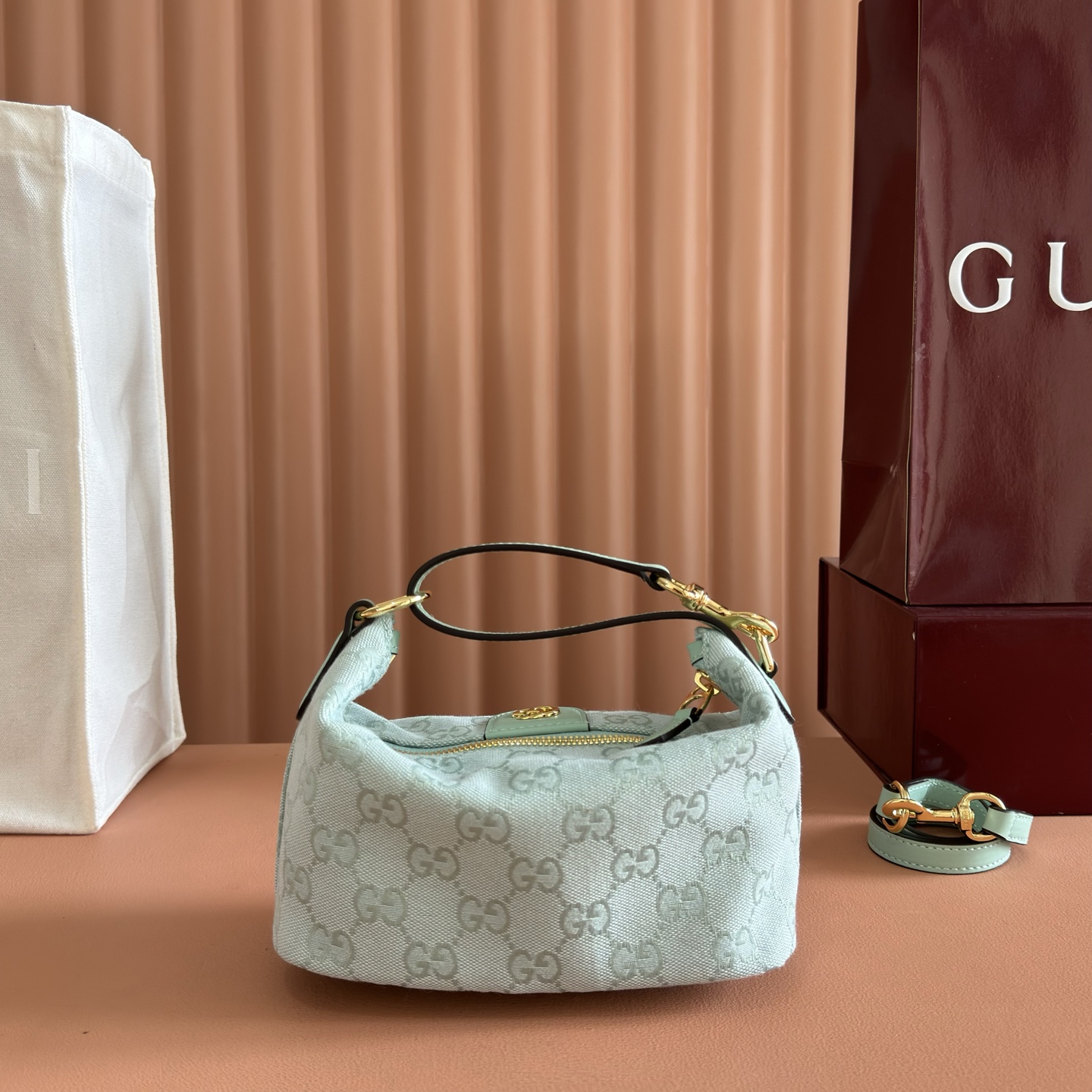 Gucci Light blue GG canvas shoulder everyday