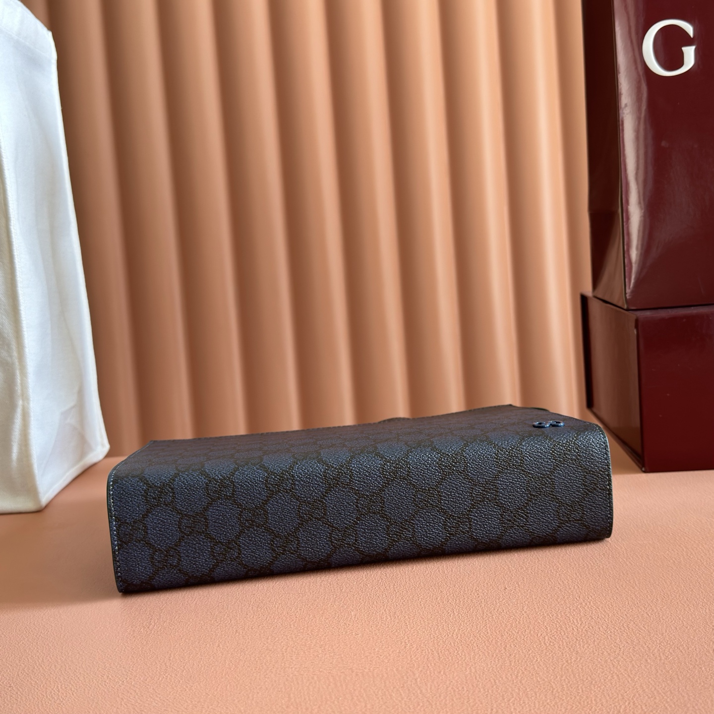 Gucci GG Supreme Clutch Dark Brown Standard crossbody