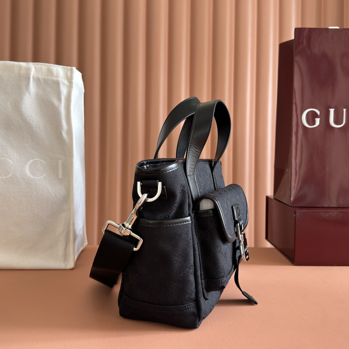 Gucci Black GG canvas tote everyday
