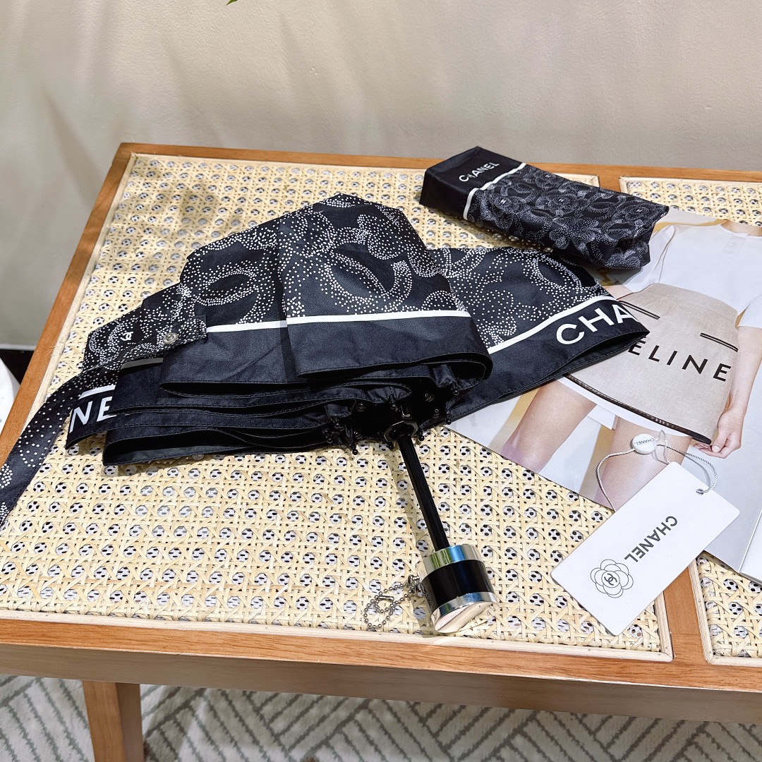 CHANEL香奈儿雪花️2024新款爆款五折手动折叠晴雨伞选用台湾进口UV防紫外线伞布原单代工级品质
