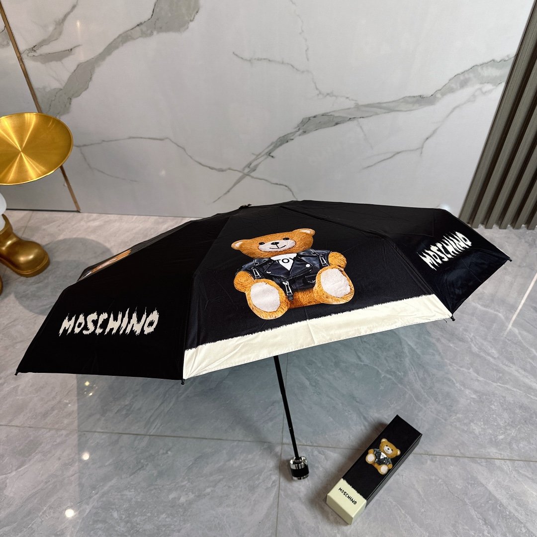 Moschino莫斯奇诺2024新款五折折叠晴雨伞时尚原单代工品质细节精致看得见的品质打破一成不变色泽纯