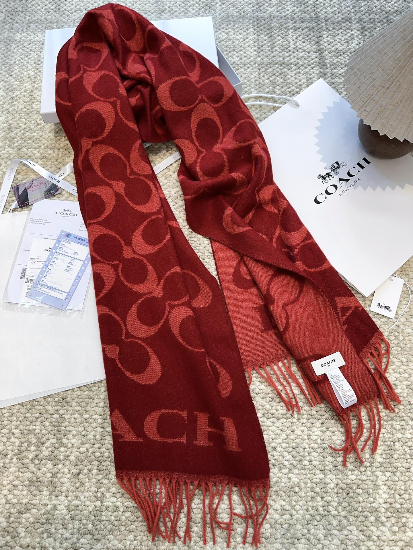 Stylish Coac Classic C Logo Double Cape: 97% Wool, Super Soft and Comfy Hands - 图片 7