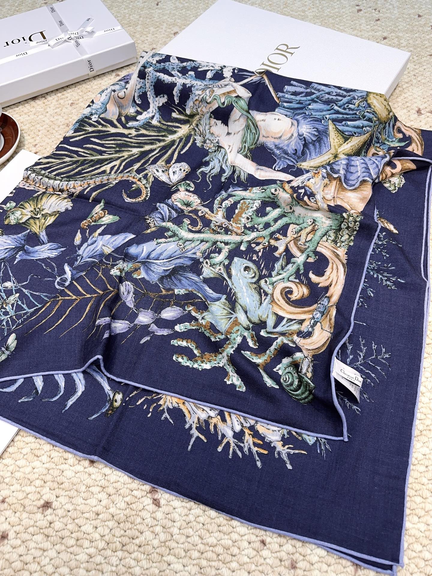  上新💞D家丝巾｛140cm真丝羊绒｝桑蚕丝+羊绒
现由彼得罗•鲁福 (Pietro RUffo） 设计