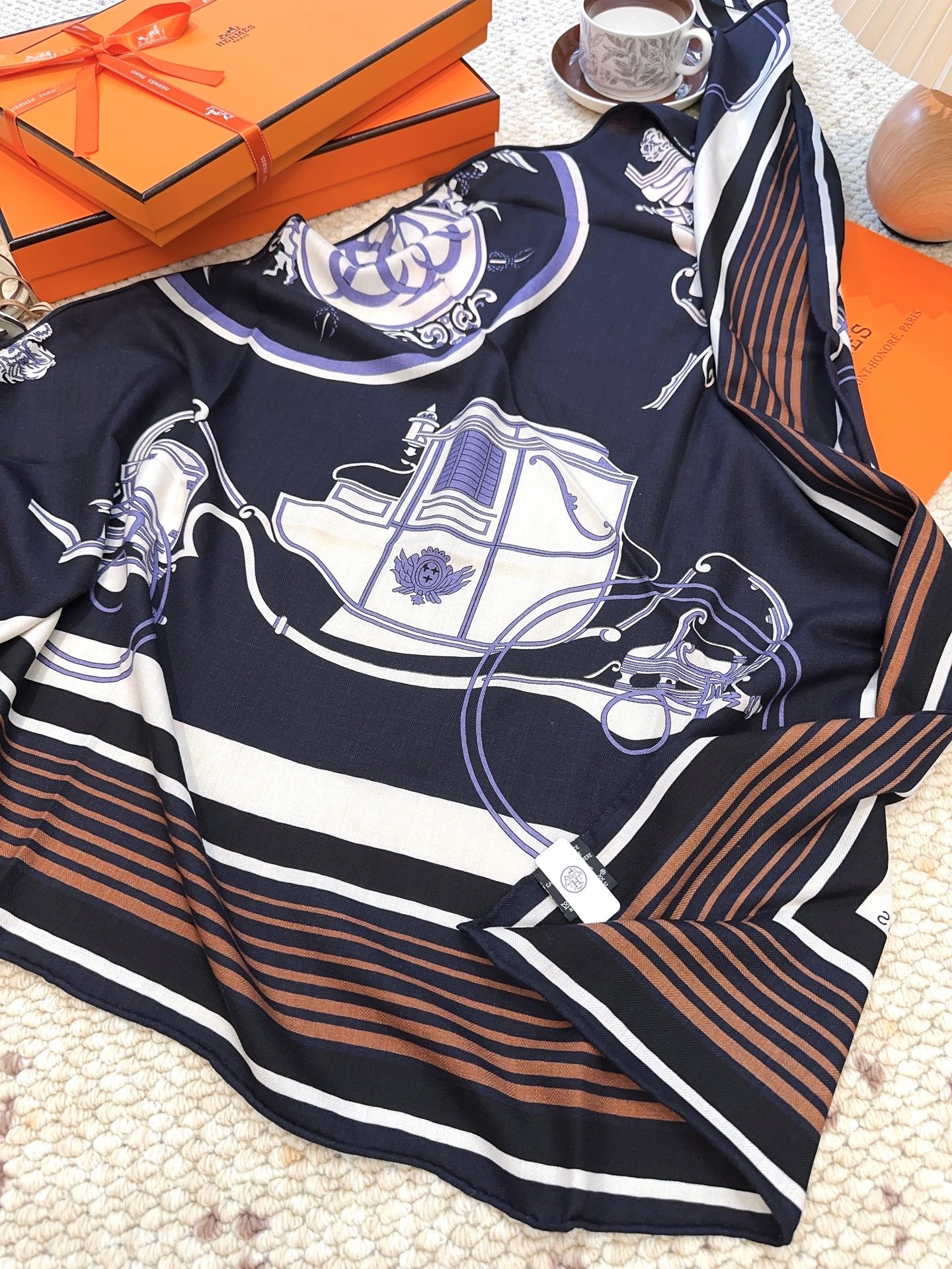 又一重磅来袭【藏书票 三角巾】精致手工卷边 又重塑经典！1923年Emile-Maurice Herme