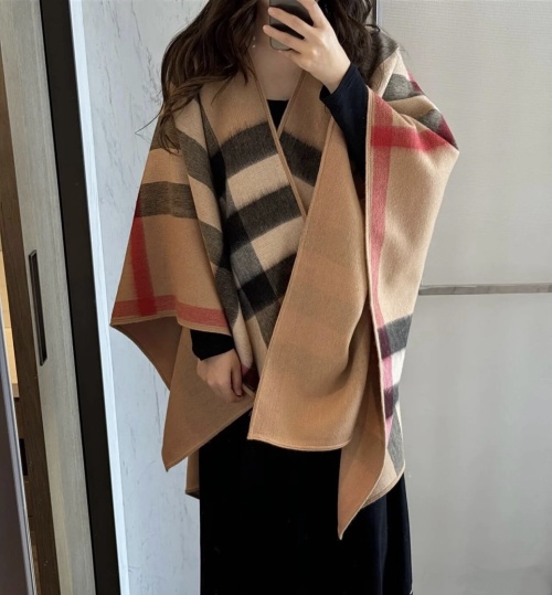 Burberry Reversible Cashmere Cape, Classic Check Pattern, 140cm x 140cm 1 Burberry Reversible Cashmere Cape, Classic Check Pattern, 140cm x 140cm