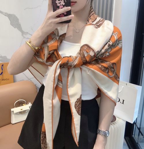Hermes 140cm Silk Cashmere Scarf - Versatile Accessory for All Occasions 1 Hermes 140cm Silk Cashmere Scarf - Versatile Accessory for All Occasions
