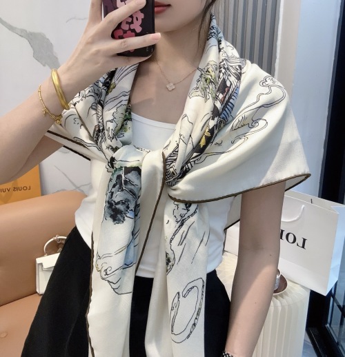 Chanel Classic Camellia Coco Style Velvet Square Scarf -140*140cm 1 Chanel Classic Camellia Coco Style Velvet Square Scarf -140*140cm