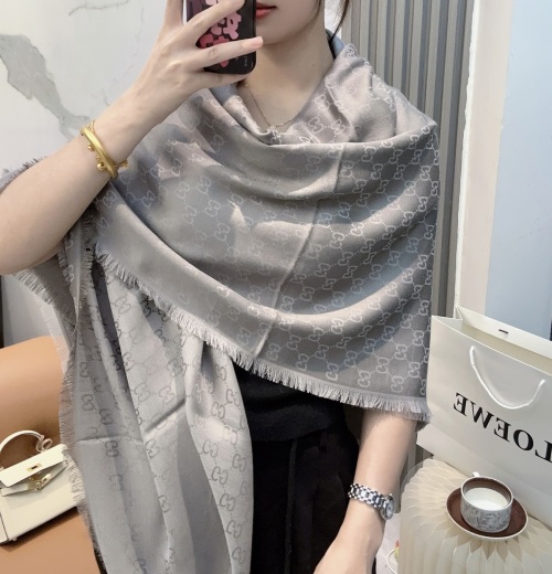 Gucci Wool Silk Blend Scarf,140cm Square, Luxury Shawl Wrap for Women 1 Gucci Wool Silk Blend Scarf,140cm Square, Luxury Shawl Wrap for Women