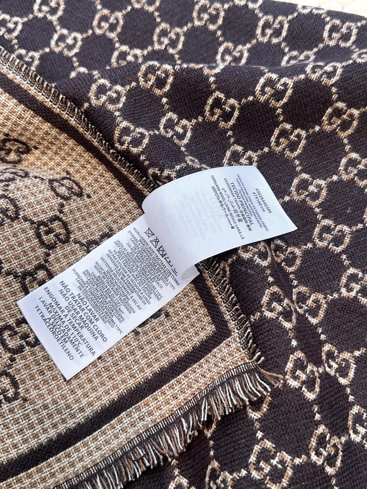 G家。【小G双面-▪️Gu秋冬新款，专柜主打的GG时髦复古双面羊毛围巾！！】Gu主打系列，太喜欢这样的调