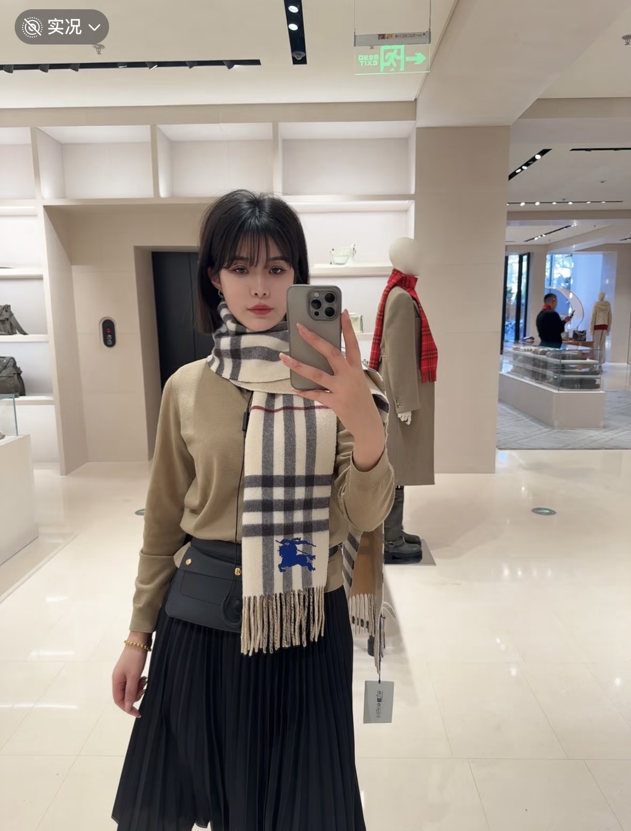 ❤️最新款 B双刺 双面刺绣➕印花➕提花 大密度双面羊绒格子围巾 超高难度工艺 绝非一般coPy能做 原