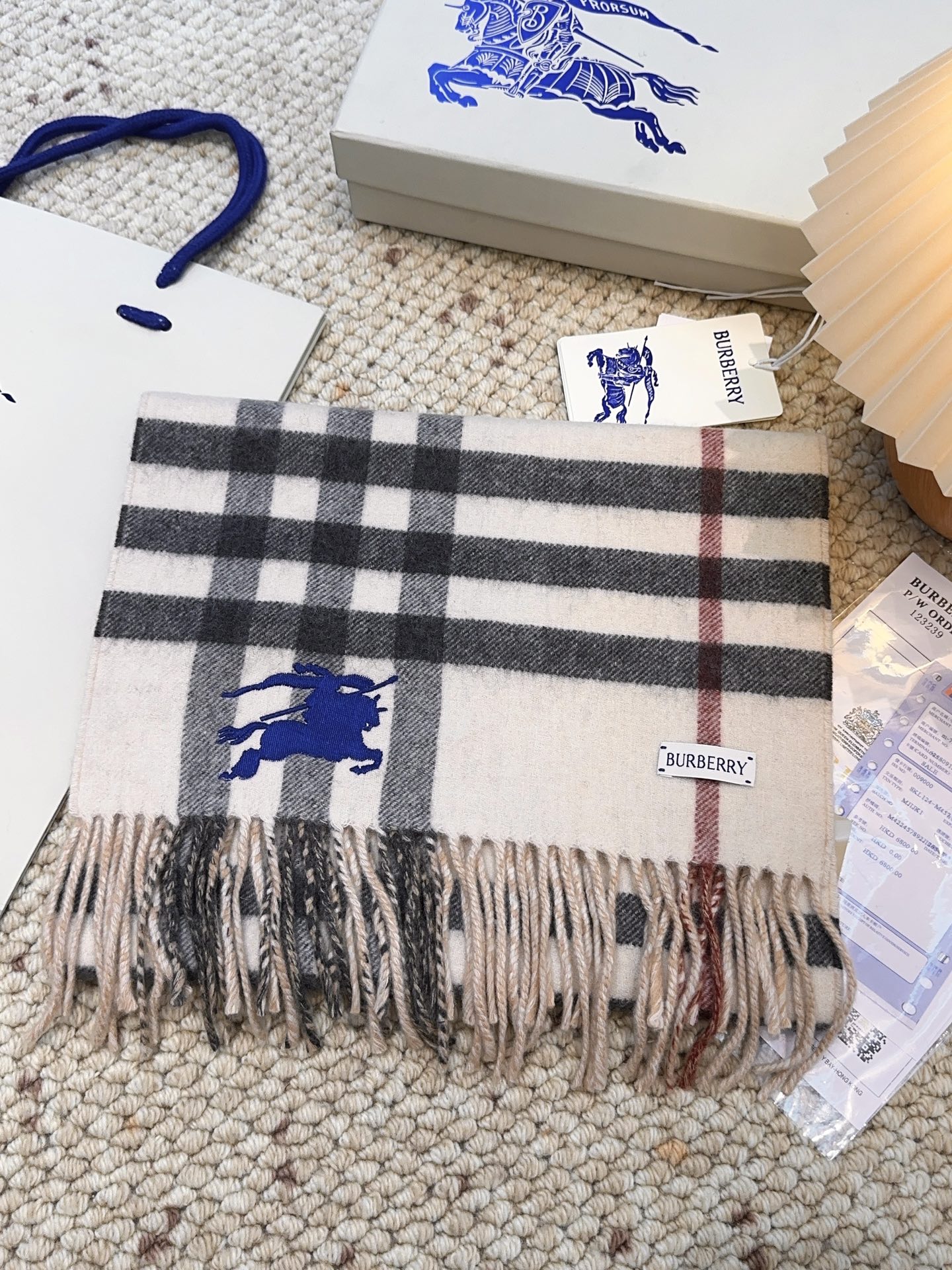 ❤️最新款 B双刺 双面刺绣➕印花➕提花 大密度双面羊绒格子围巾 超高难度工艺 绝非一般coPy能做 原