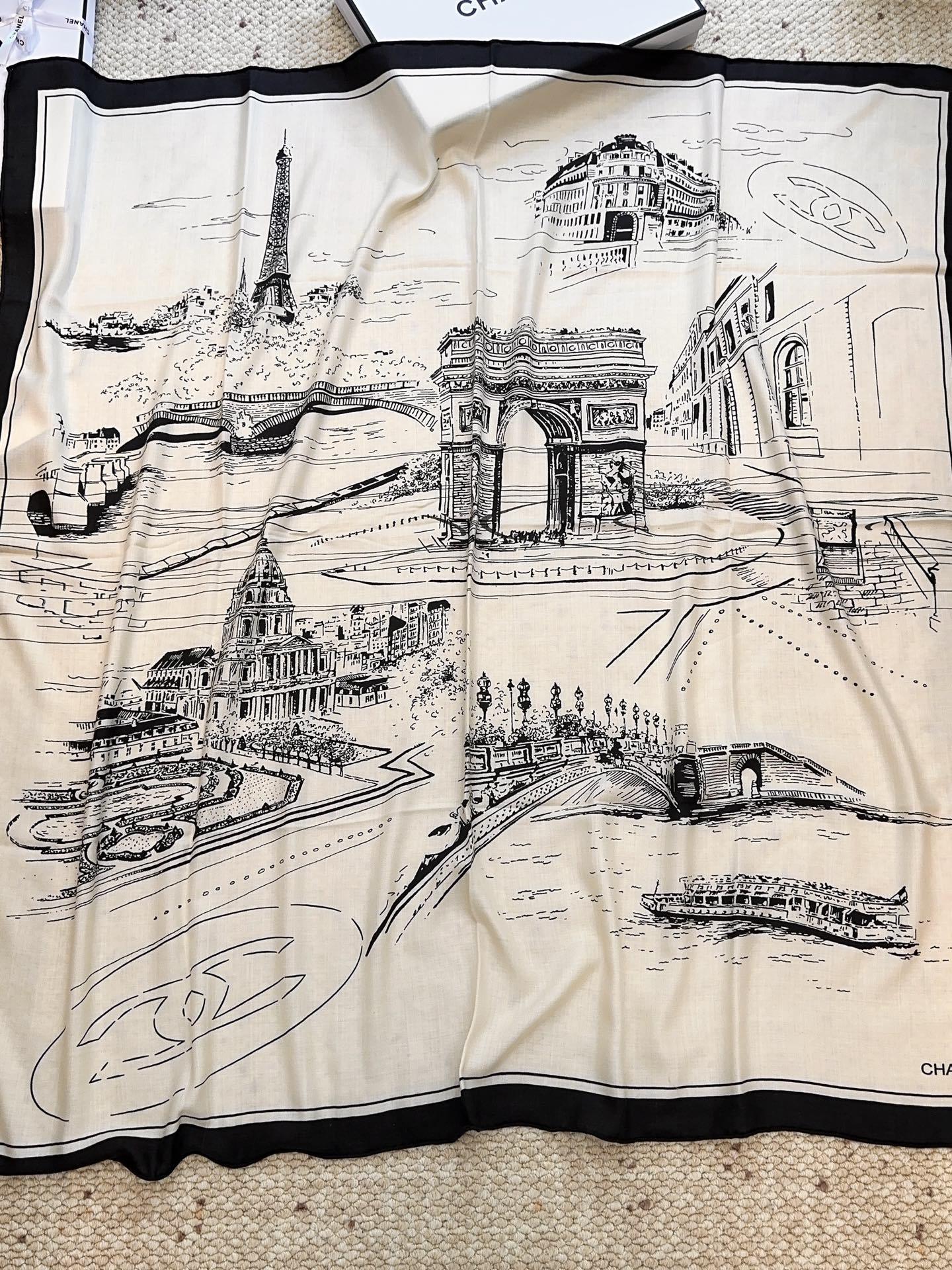 香奈儿上新❤️【Chanel】 经典茶花优雅Coco风,Chanel最新丝绒大方巾~气质到骨子里,香奶奶