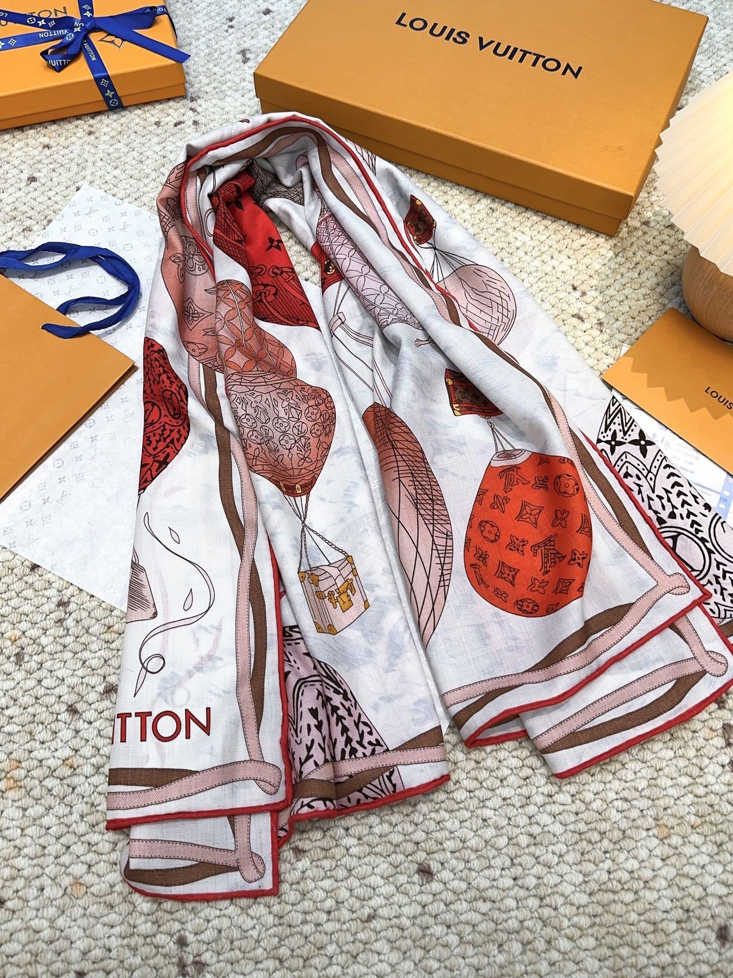 LV(路易威登)原单Lv140cm丝绒方巾,《热气球》,本款方巾全新加入 U价🉐️ and Away 系