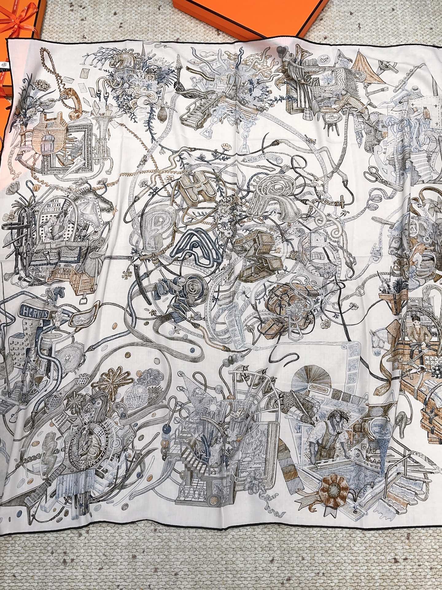 羊绒新款🆕👏👏买了都说好看‼️推荐💕爱马仕双面同色羊绒方巾 顶级工艺超值‼️爱马仕专柜爆款🎁💟立体呈现图