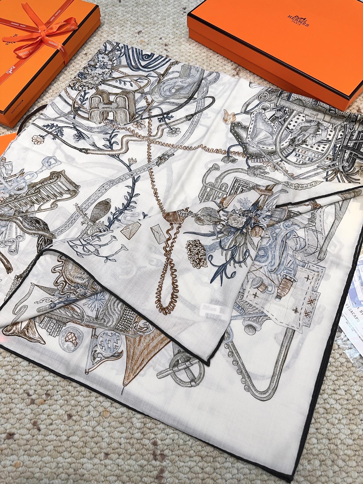 羊绒新款🆕👏👏买了都说好看‼️推荐💕爱马仕双面同色羊绒方巾 顶级工艺超值‼️爱马仕专柜爆款🎁💟立体呈现图