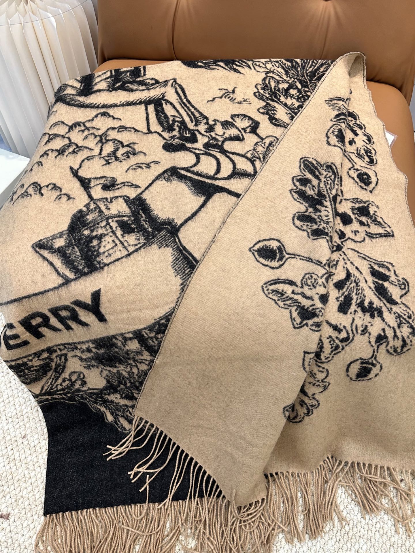 原单burberry最新款骑士战马双面提花披毯经典中的经典.❗️这批原单全包.本来订制出口单.但是不明原