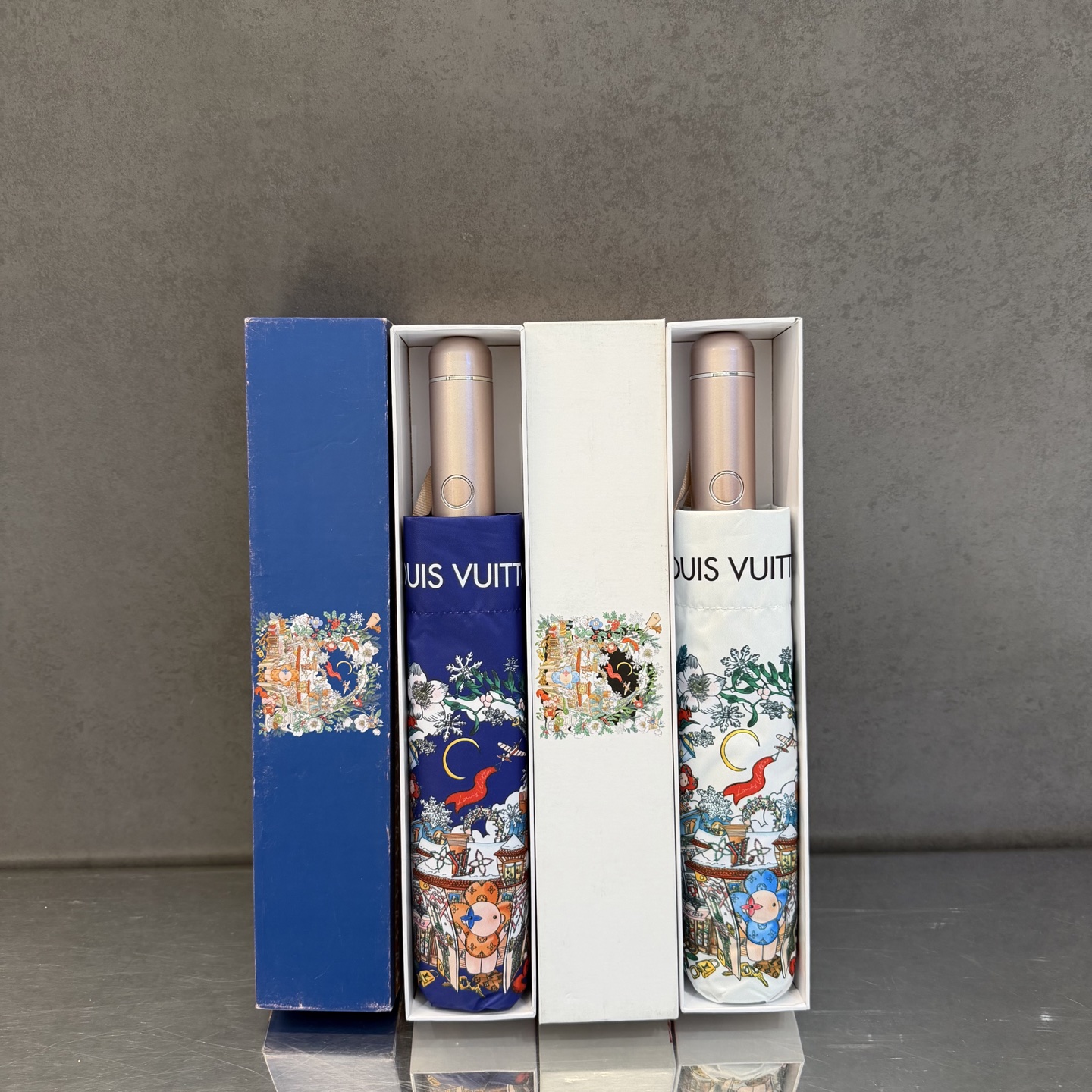 LV 路易威登三折防晒睛雨伞。。 夏季新款 全自动折叠晴雨伞 内里黑色涂层防晒有效阻隔紫外线99%，UP