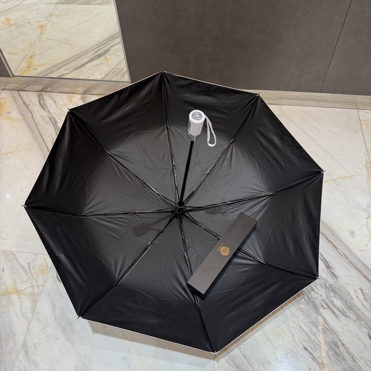 🌈🌈️范思哲（VERSACE）三折防晒睛雨伞。。 2025夏季新款 全自动折叠晴雨伞 内里黑色涂层防晒有