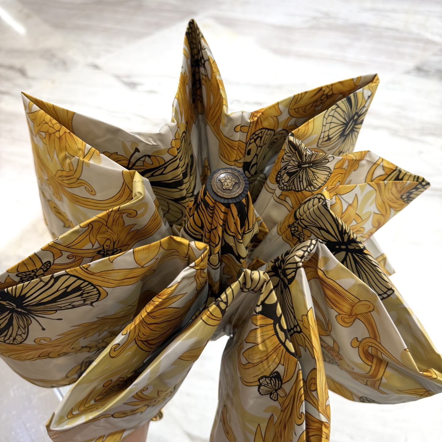 🌈🌈️范思哲（VERSACE）三折防晒睛雨伞。。 2025夏季新款 全自动折叠晴雨伞 内里黑色涂层防晒有