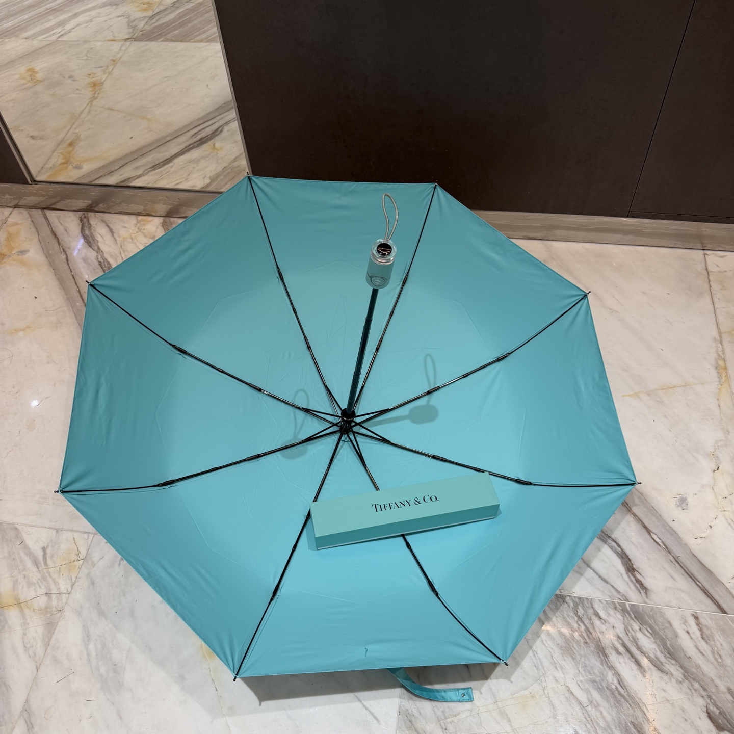 Tiffany蒂芙尼 防晒睛雨伞。。 夏季新款 全自动折叠晴雨伞 内里黑色涂层防晒有效阻隔紫外线99%，