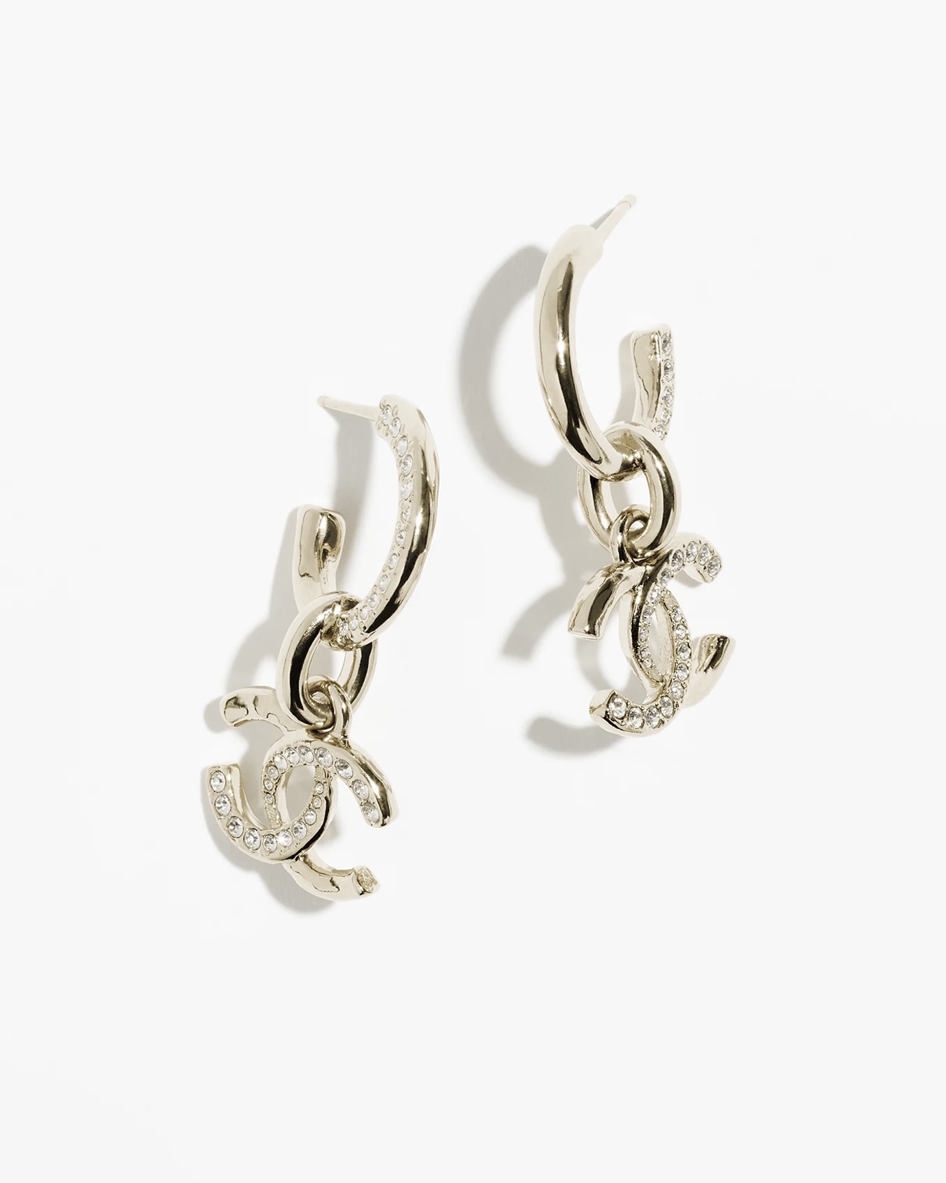 NO:101182,Xiaoxiang double c half diamond earrings, Chanel earrings, chanel, earrings19860909小香双c半钻耳环,香奈儿耳钉,chanel,earrings,Jewelry