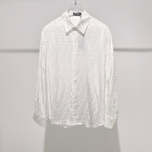 Fendi Classic Full Printed Double F Jacquard Shirt - High-End Custom Fabric 1 Fendi Classic Full Printed Double F Jacquard Shirt - High-End Custom Fabric