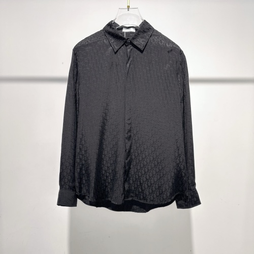 Dior 2025 Classic Jacquard Long Sleeve Shirt - Custom Fabric, Comfortable