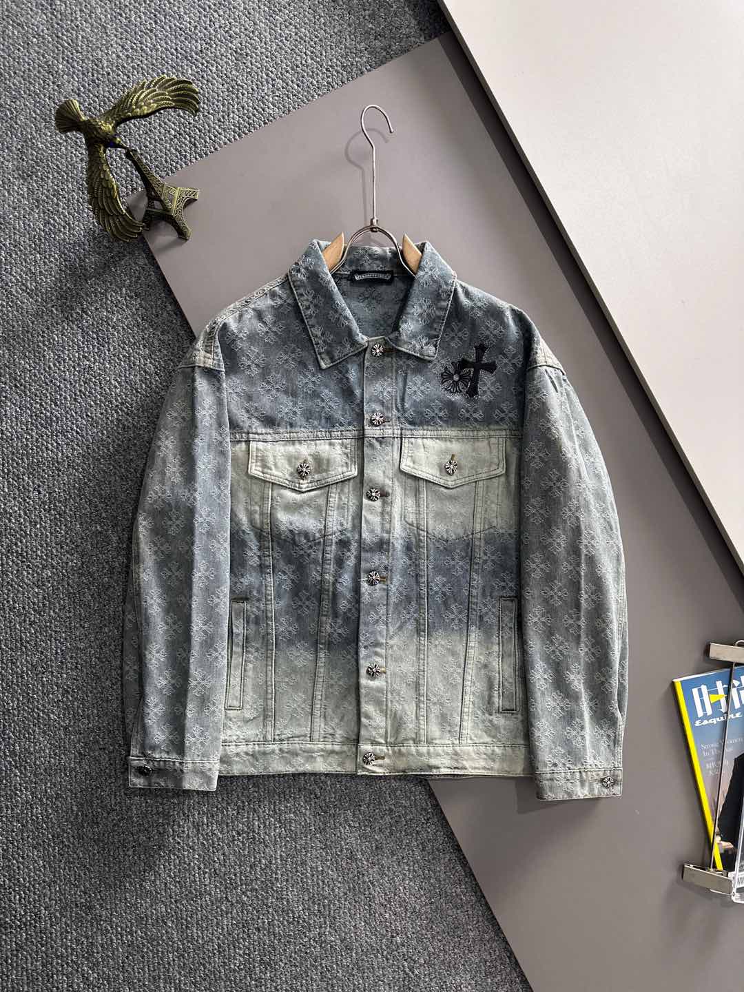 Chrome Hearts 2025 Runway Denim Jacket - Jacquard, Classic Fit, Luxury Style