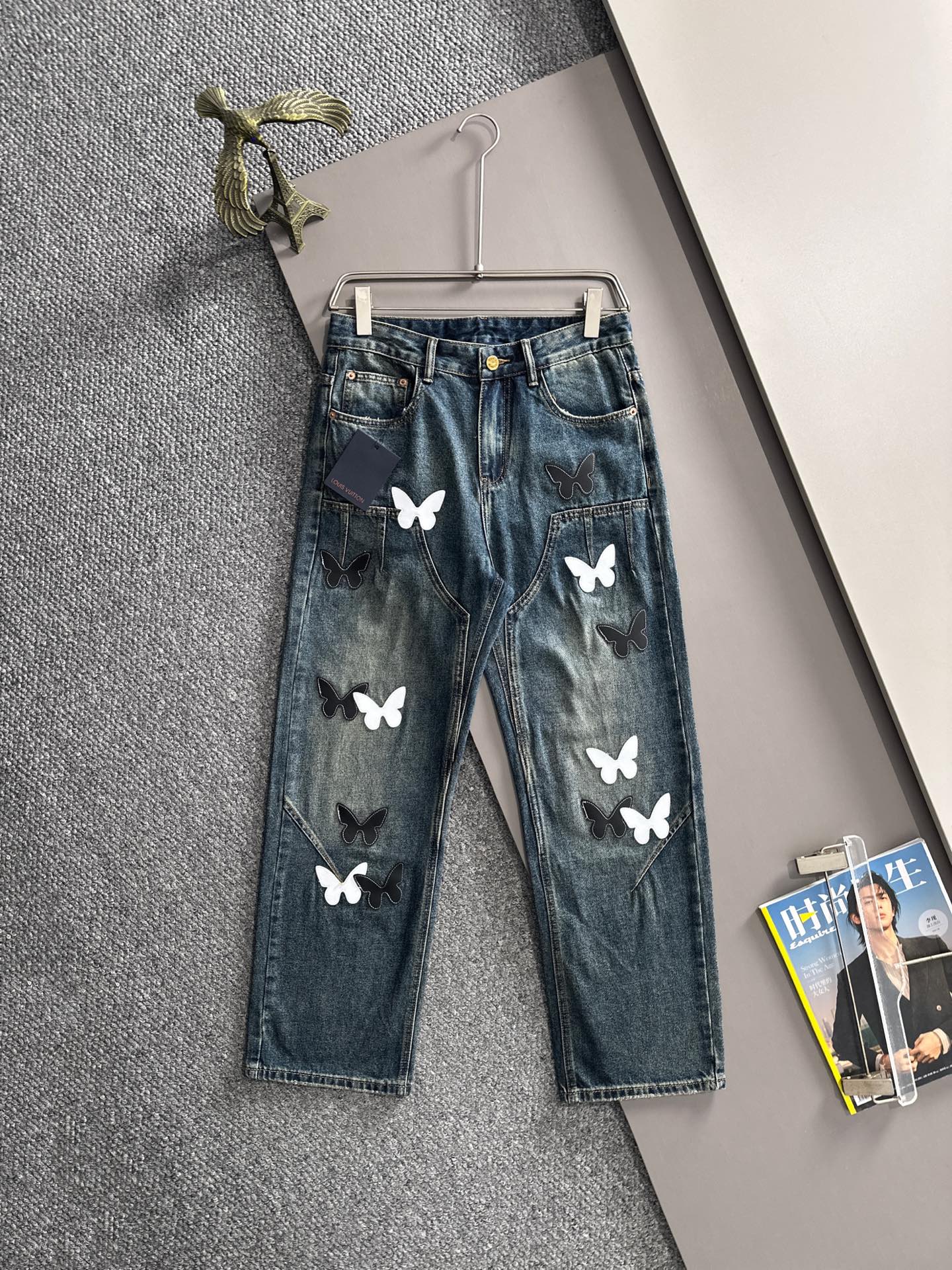 P180 LV2025 Jeans holgados y pantalones rectos de cuatro estaciones, ¡la tendencia en la tendencia! Muchos blogueros de…
