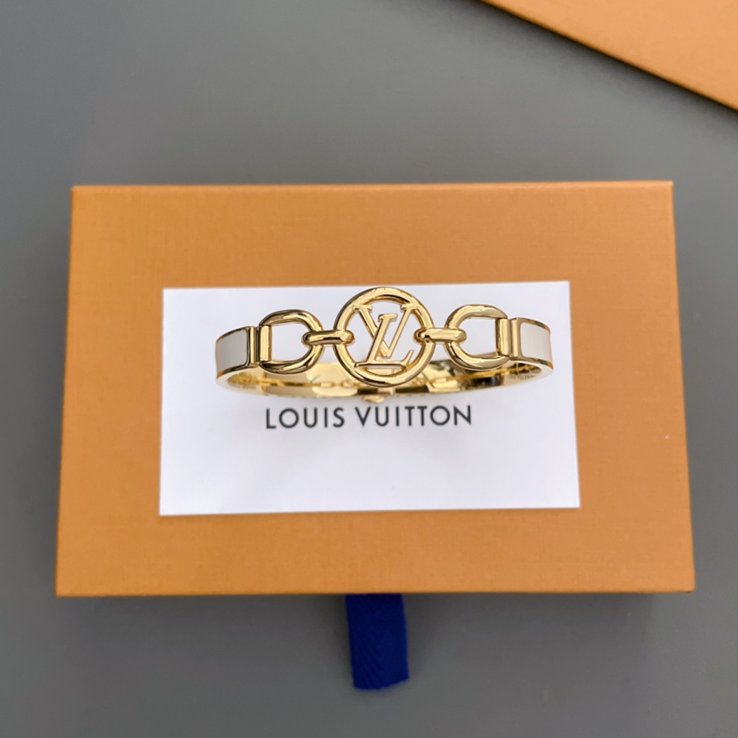 【【L驴白珐琅手镯】Z 5700，！Z珐琅工艺，黄铜材质！绝美的珐琅手镯！金白配色妥妥的白富美气质！经典