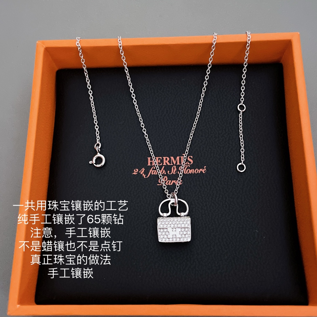 Hermès 精工版本 喜哥同款 爱马仕H包包项链 百搭的红人款 超多 戴哦 市场各种版本都有