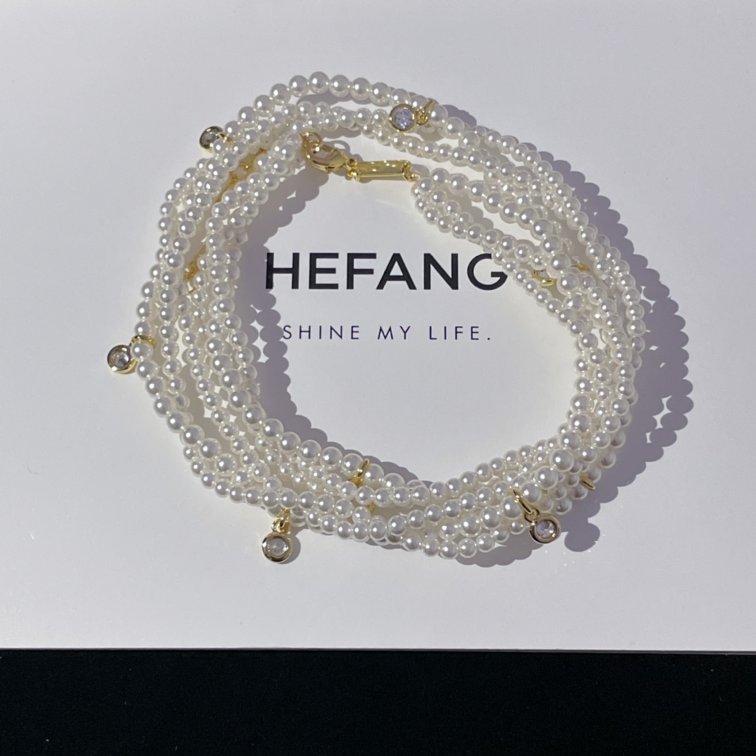 【【HF麻花珍珠项链】Z 1690，绝美三层缠绕编织珍珠项链🌸！超级精致的一款珍珠项链！新年独家必备😍三