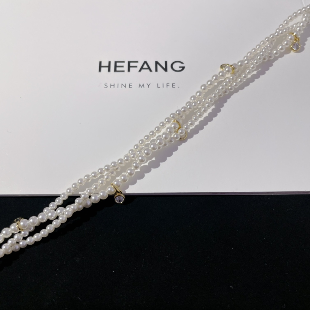 【【HF麻花珍珠项链】Z 1690，绝美三层缠绕编织珍珠项链🌸！超级精致的一款珍珠项链！新年独家必备😍三