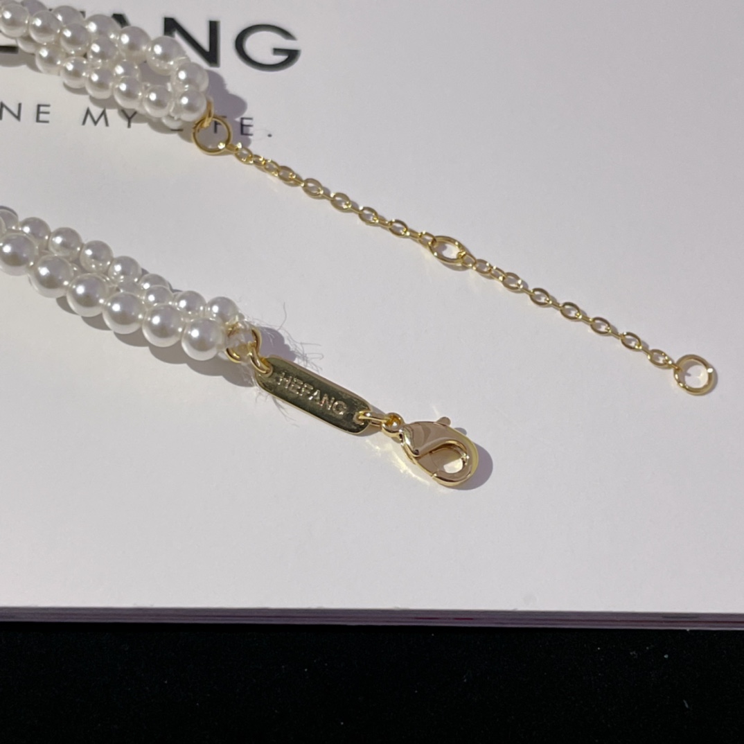 【【HF麻花珍珠项链】Z 1690，绝美三层缠绕编织珍珠项链🌸！超级精致的一款珍珠项链！新年独家必备😍三