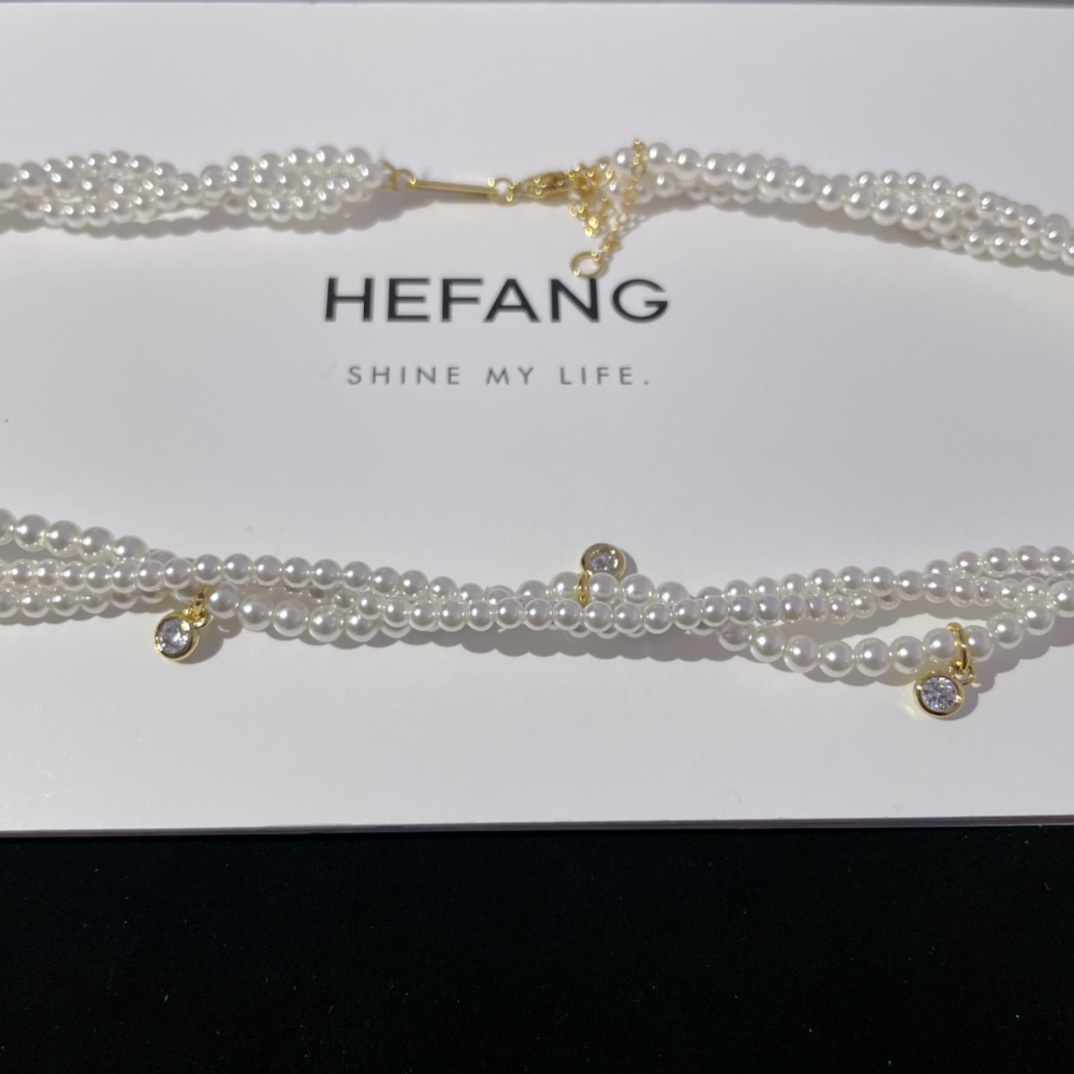 【【HF麻花珍珠项链】Z 1690，绝美三层缠绕编织珍珠项链🌸！超级精致的一款珍珠项链！新年独家必备😍三