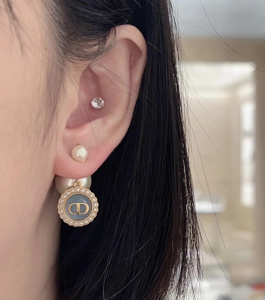 Chanel 高品质 细节如图 D琉璃珠双珠耳钉Z 5100 太美太美了